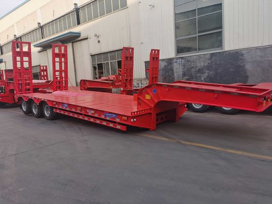 40ft Semi Truck Flatbed Trailer کم بستر تراکتور تریلر